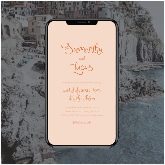 Amalfi Digital File Invitation