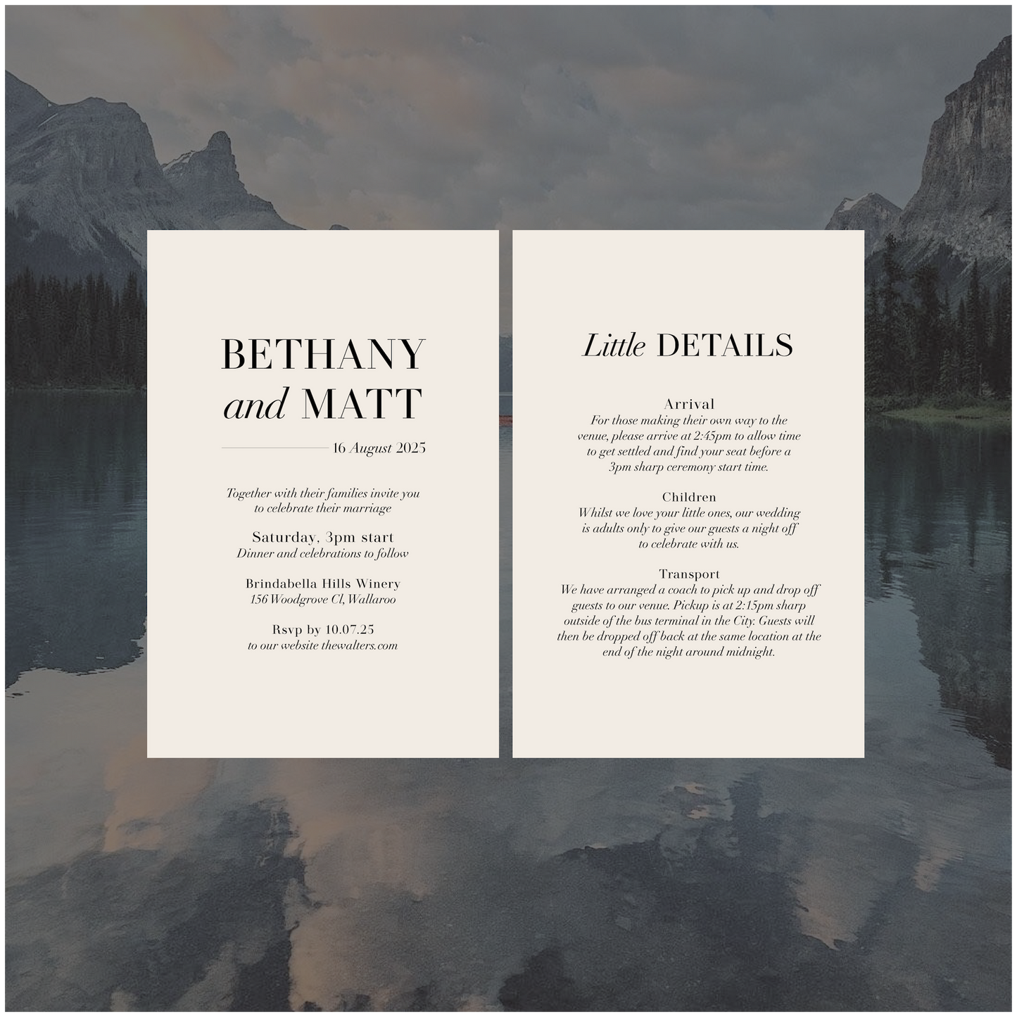 Jasper Single Invitation