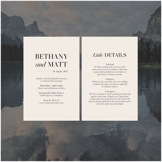 Jasper Single Invitation