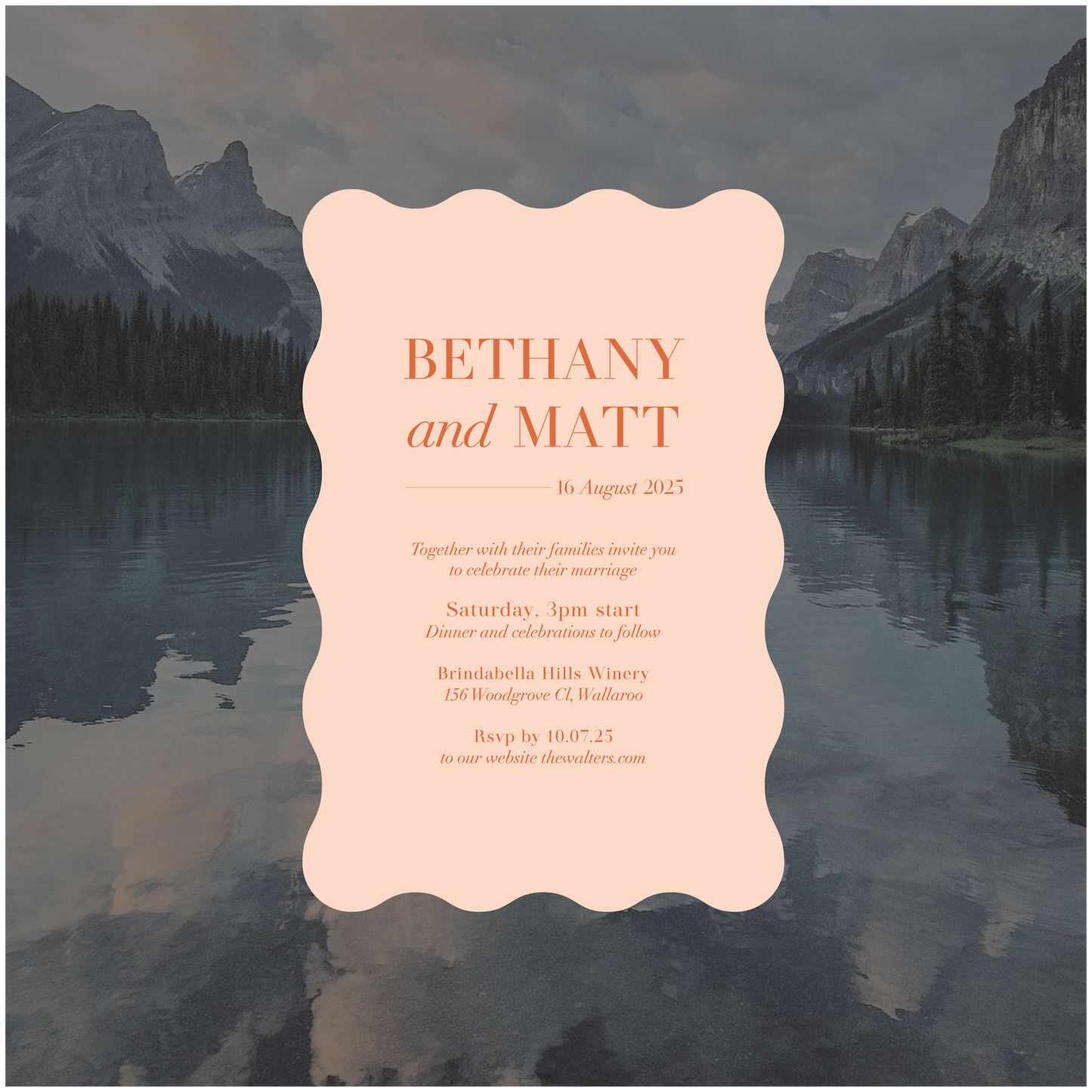 Jasper Single Invitation