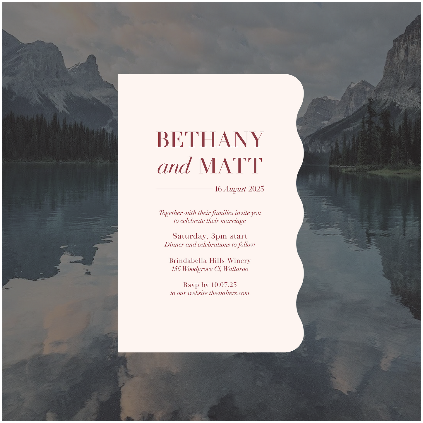 Jasper Single Invitation