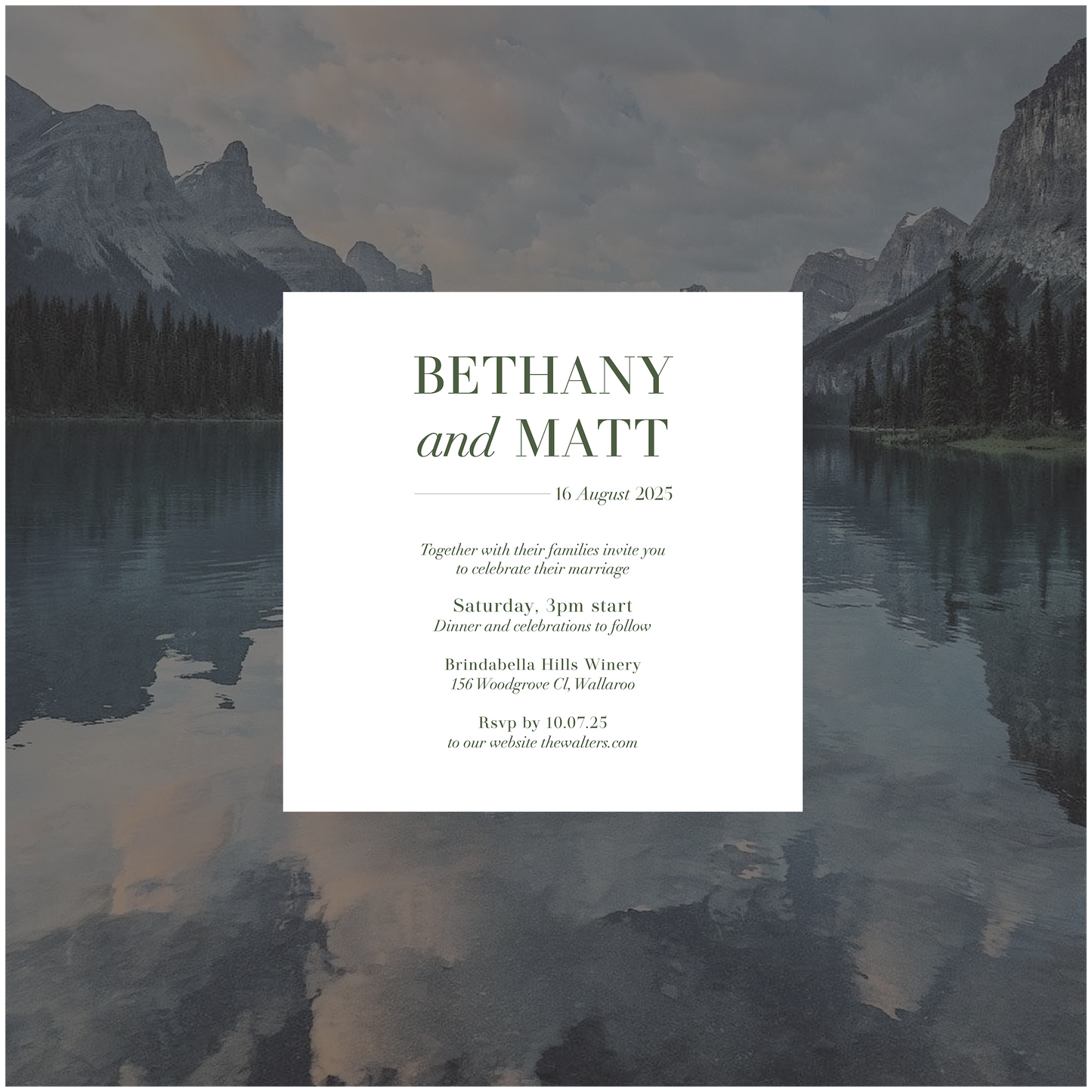 Jasper Single Invitation