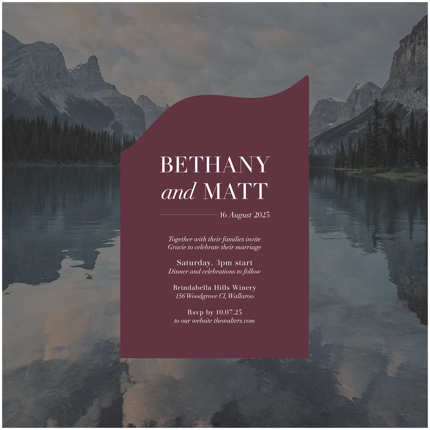 Jasper Single Invitation