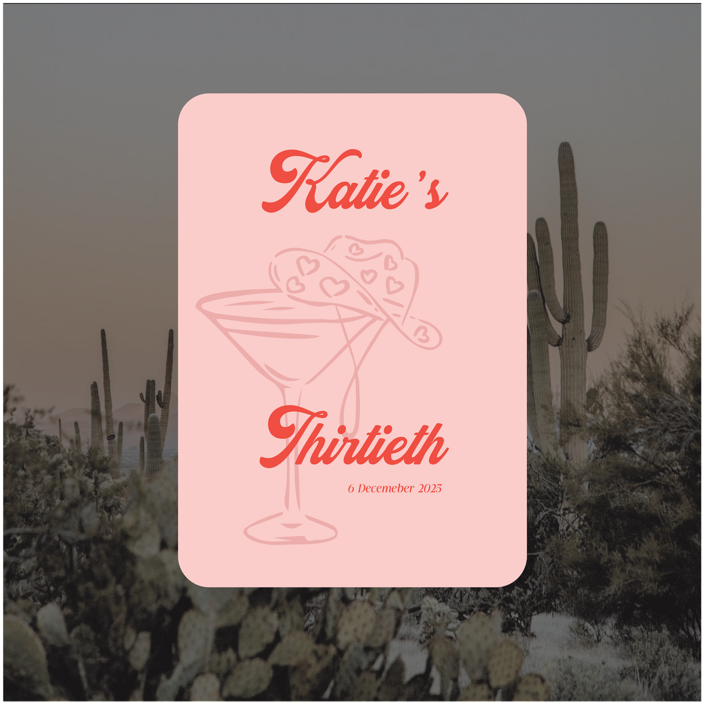 Joshua Tree Event Welcome Sign