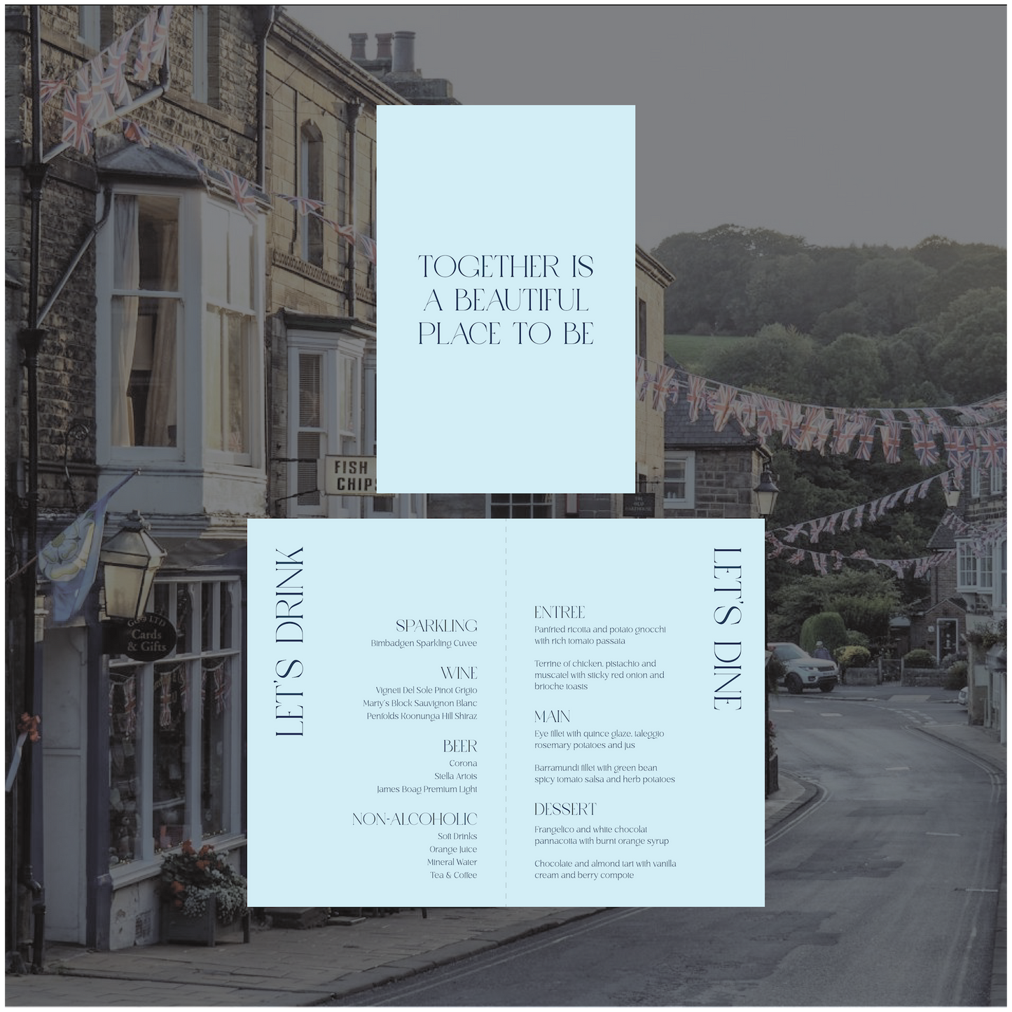 Leeds Standing Table Menu