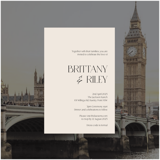 London Single Invitation