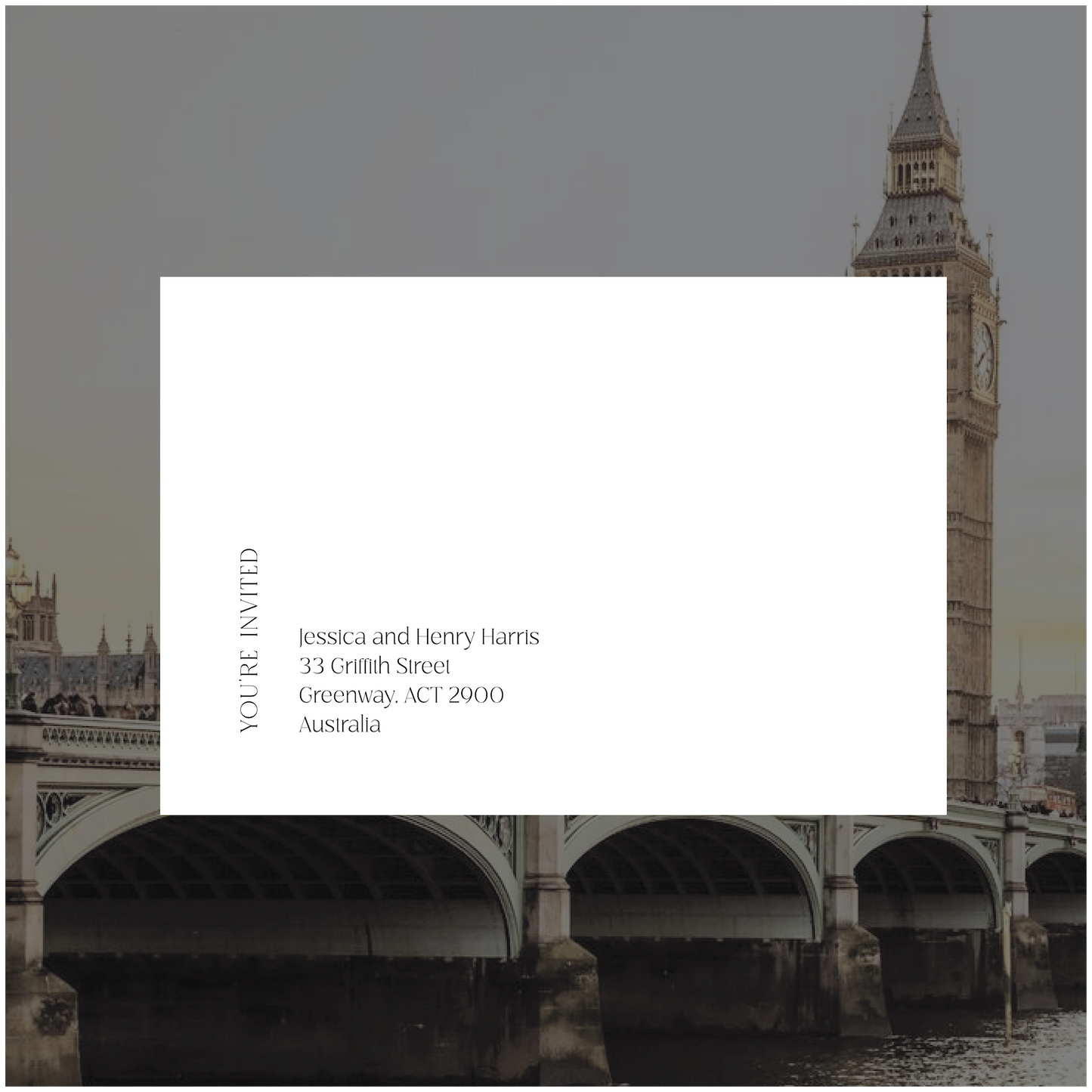 London Single Invitation