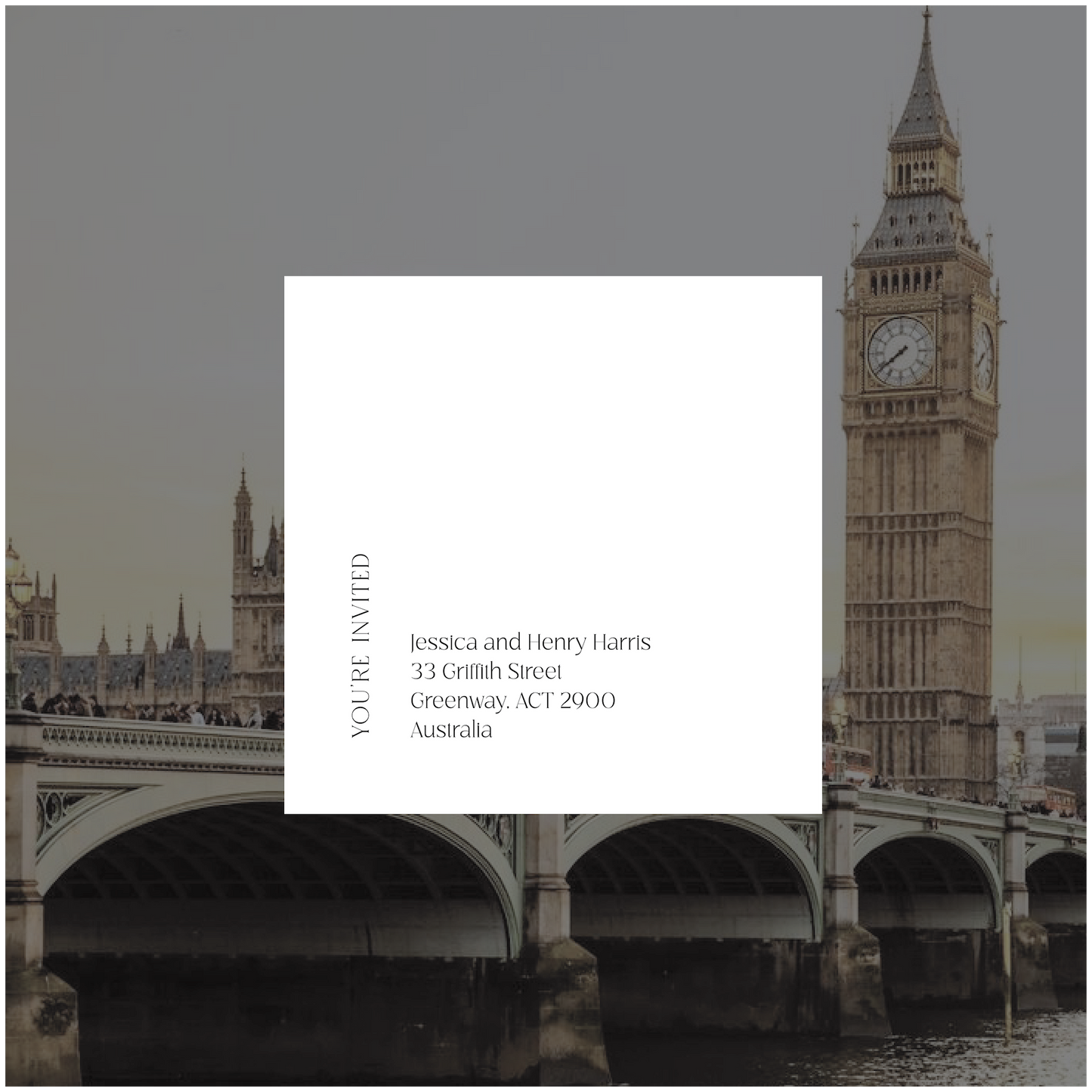 London Single Invitation