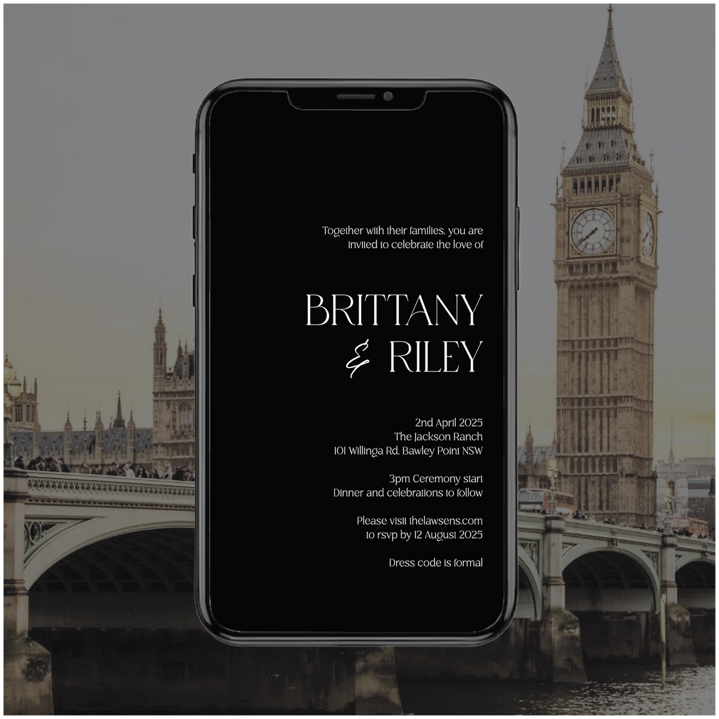 London Digital File Invitation