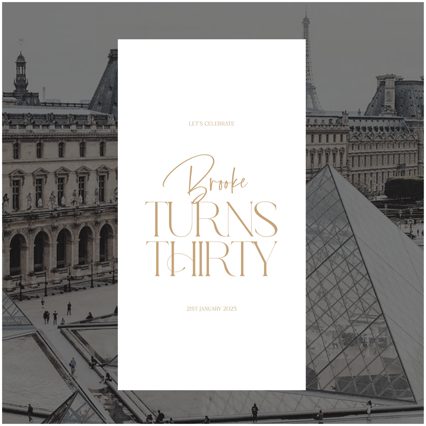 Louvre Event Linen Sign