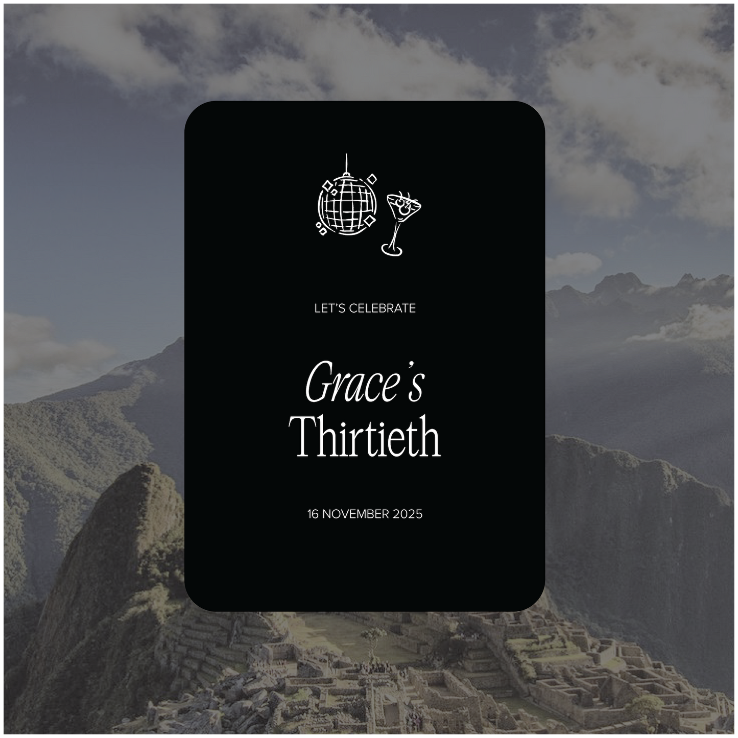 Machu Picchu Event Welcome Sign