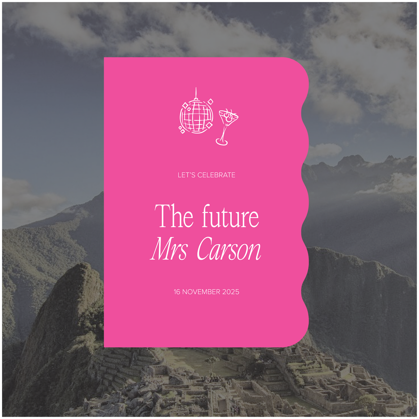 Machu Picchu Event Welcome Sign