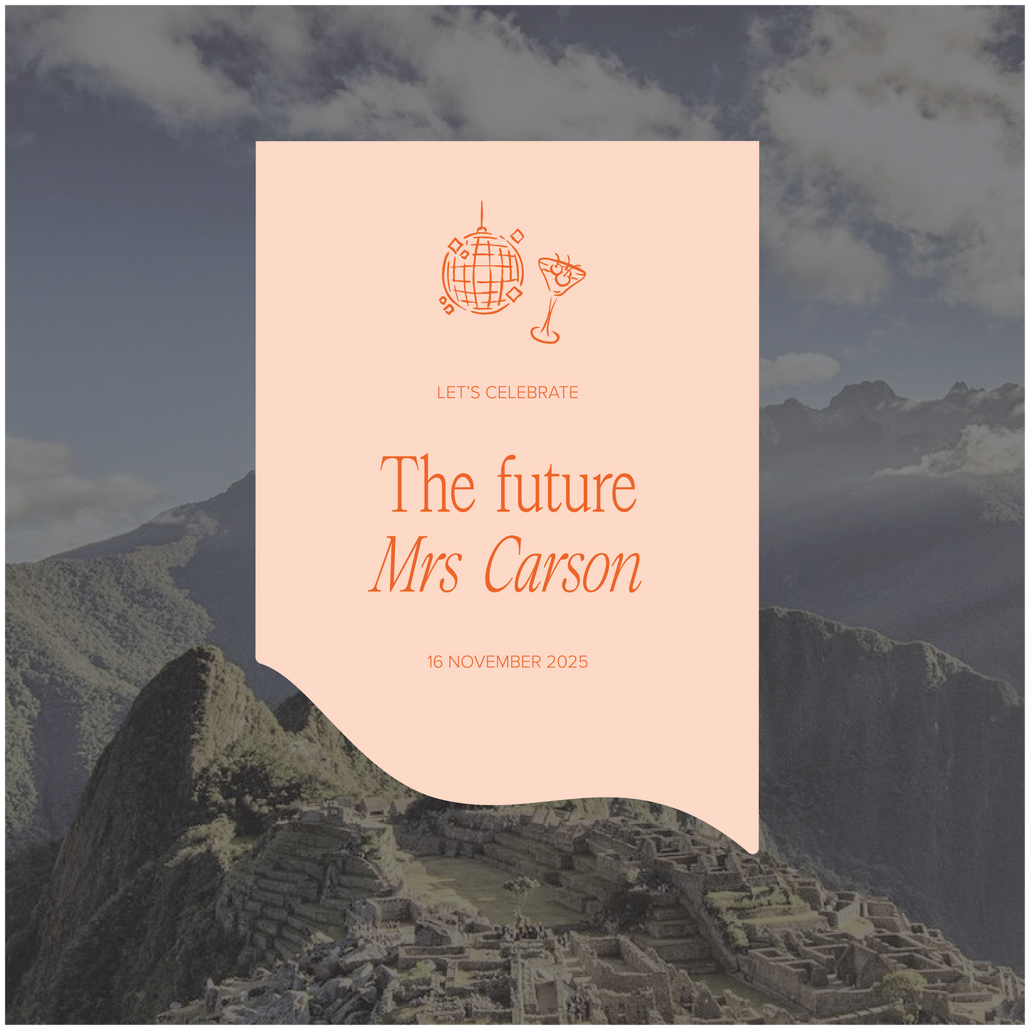 Machu Picchu Event Welcome Sign