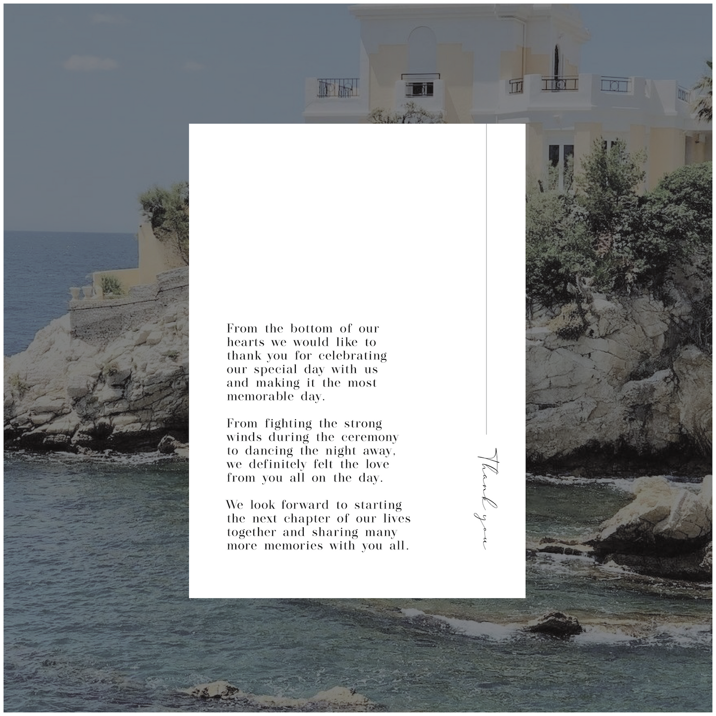 Marseille Thank You Card