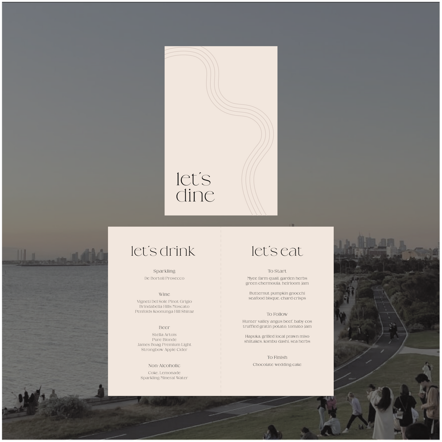 Melbourne Standing Table Menu