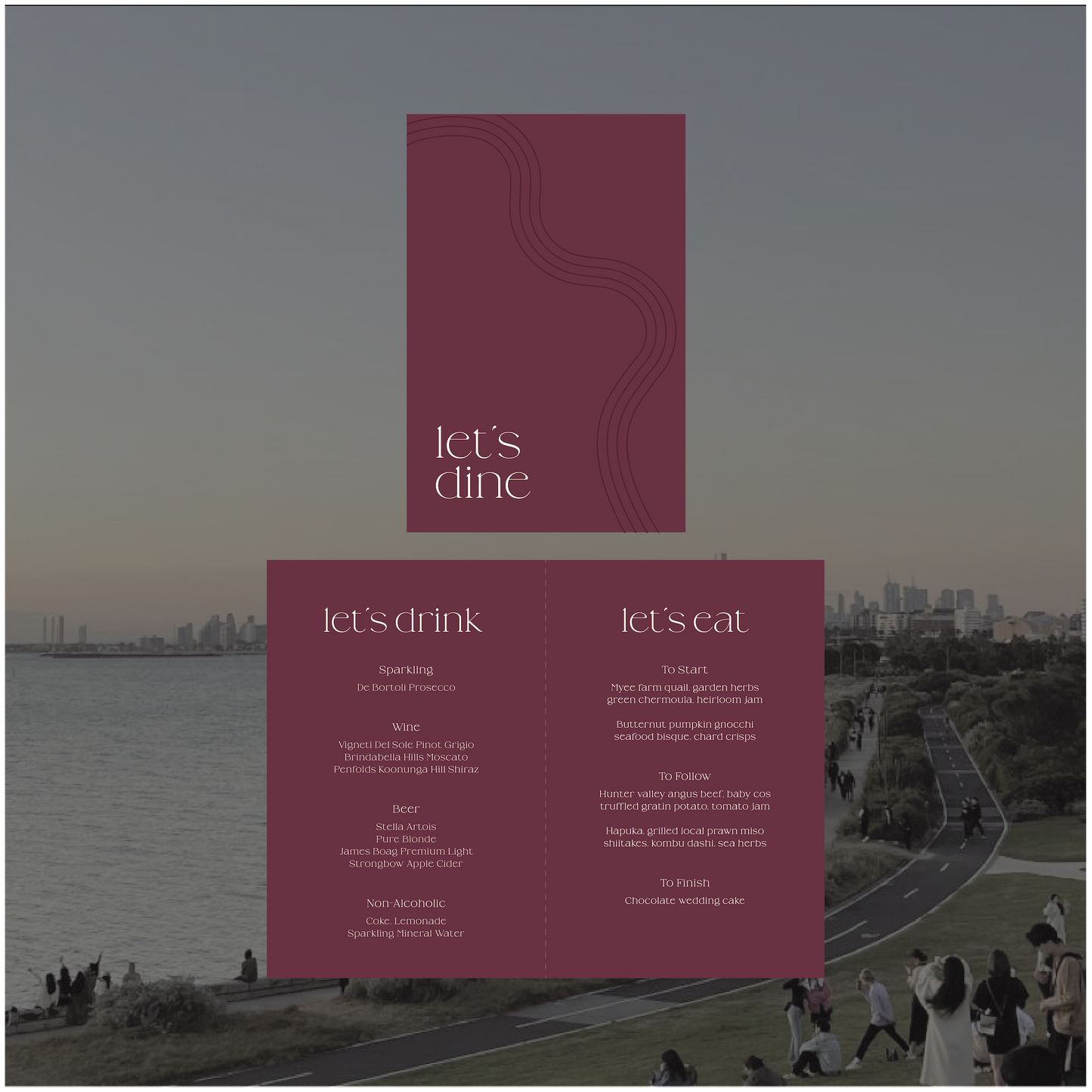 Melbourne Standing Table Menu