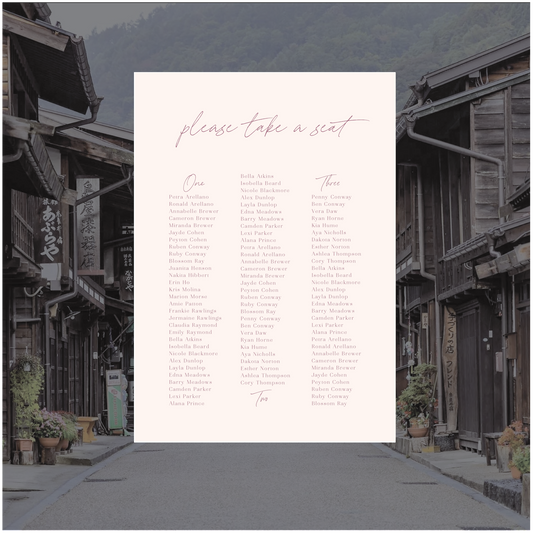 Nagano Seating Chart