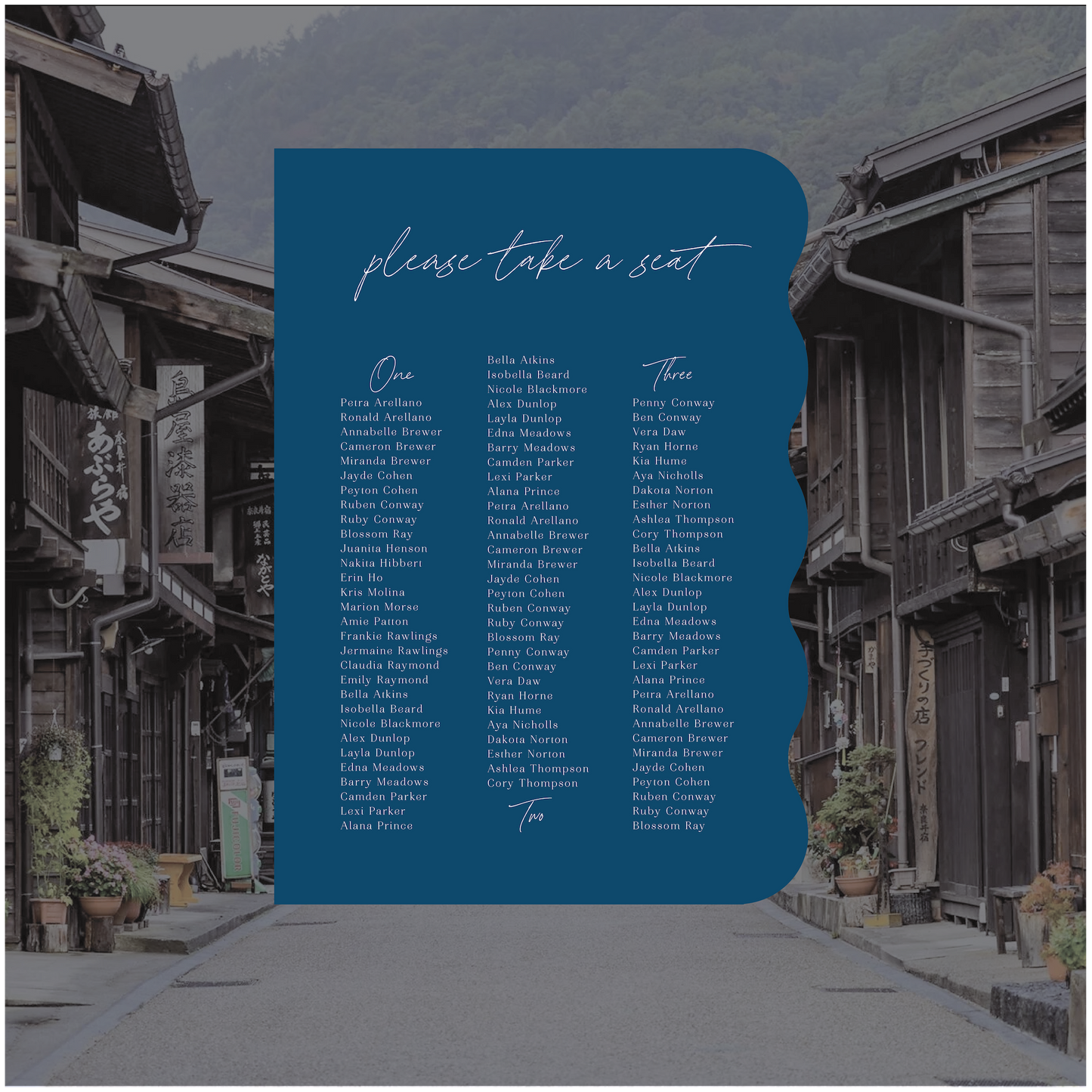 Nagano Seating Chart