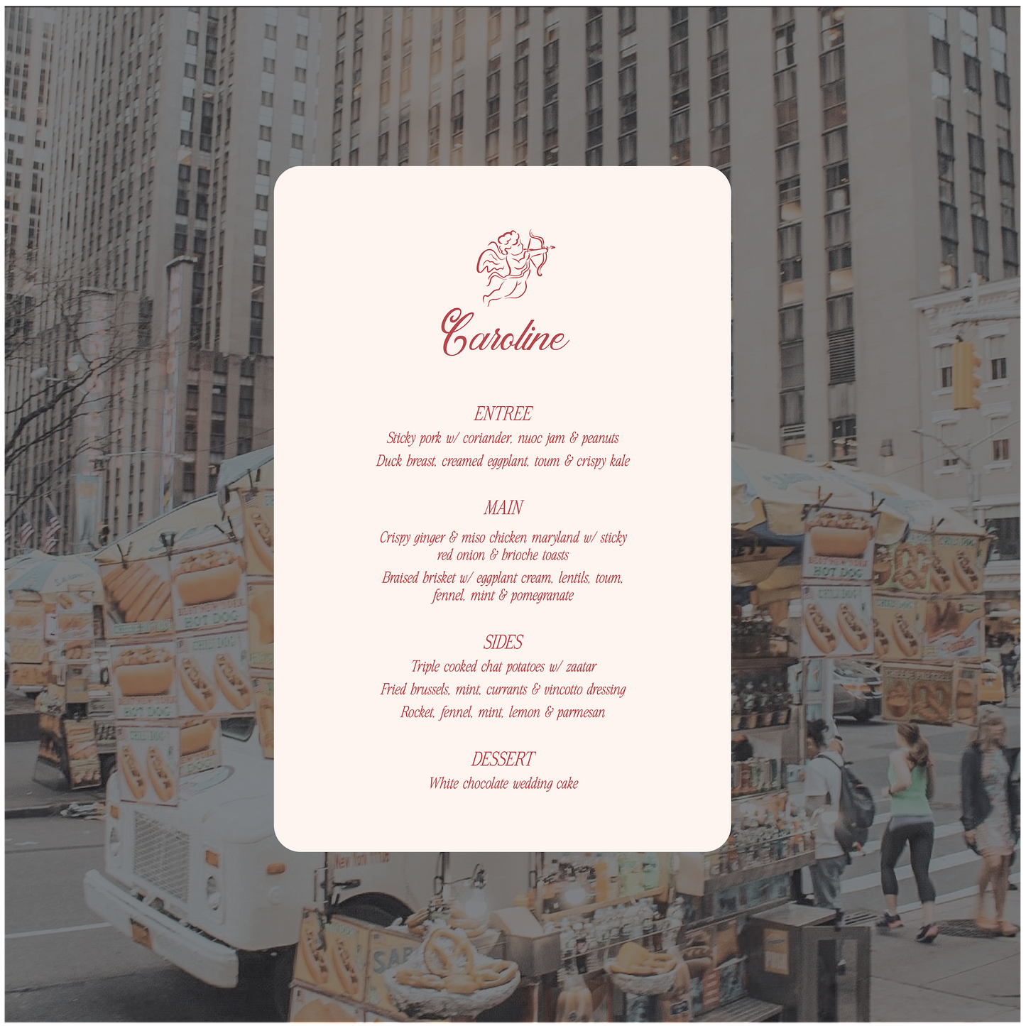 New York Menu