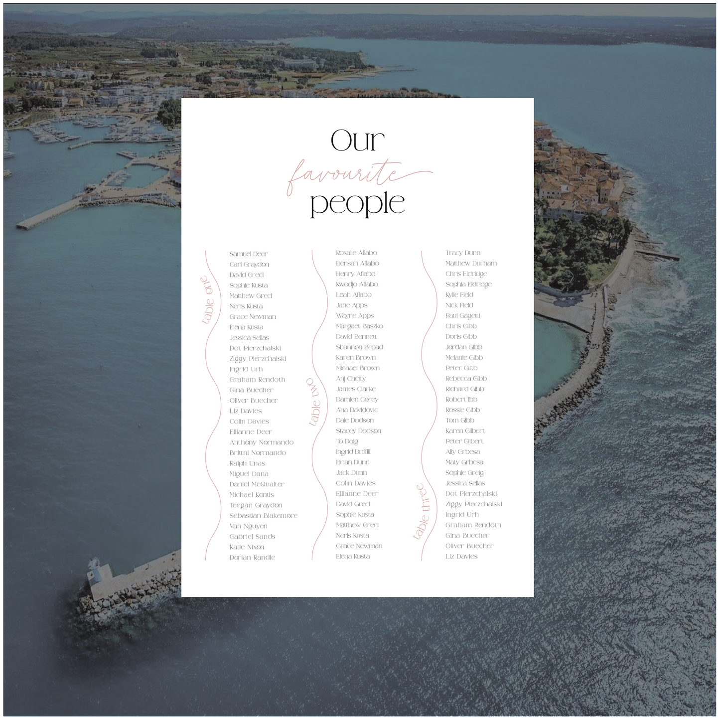 Novigrad Seating Chart