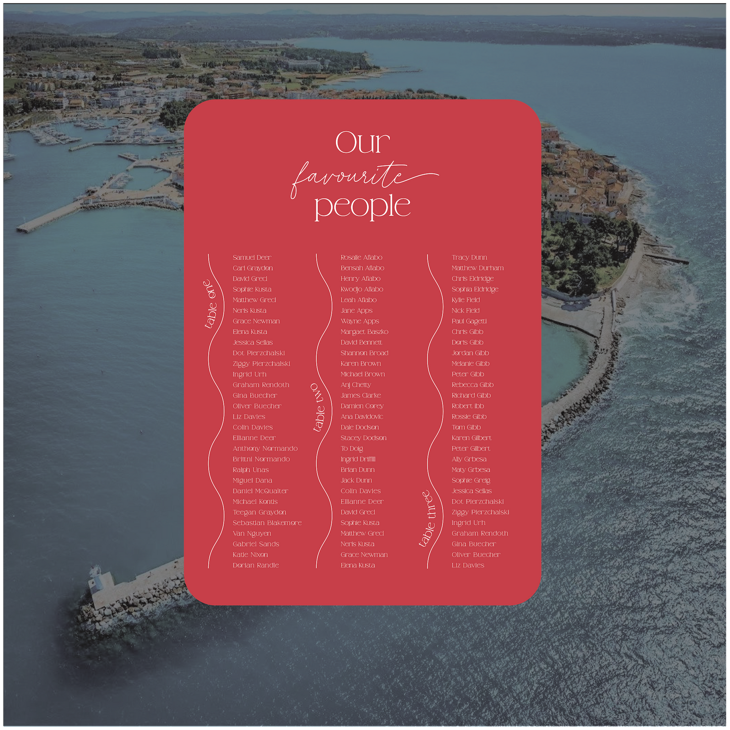 Novigrad Seating Chart