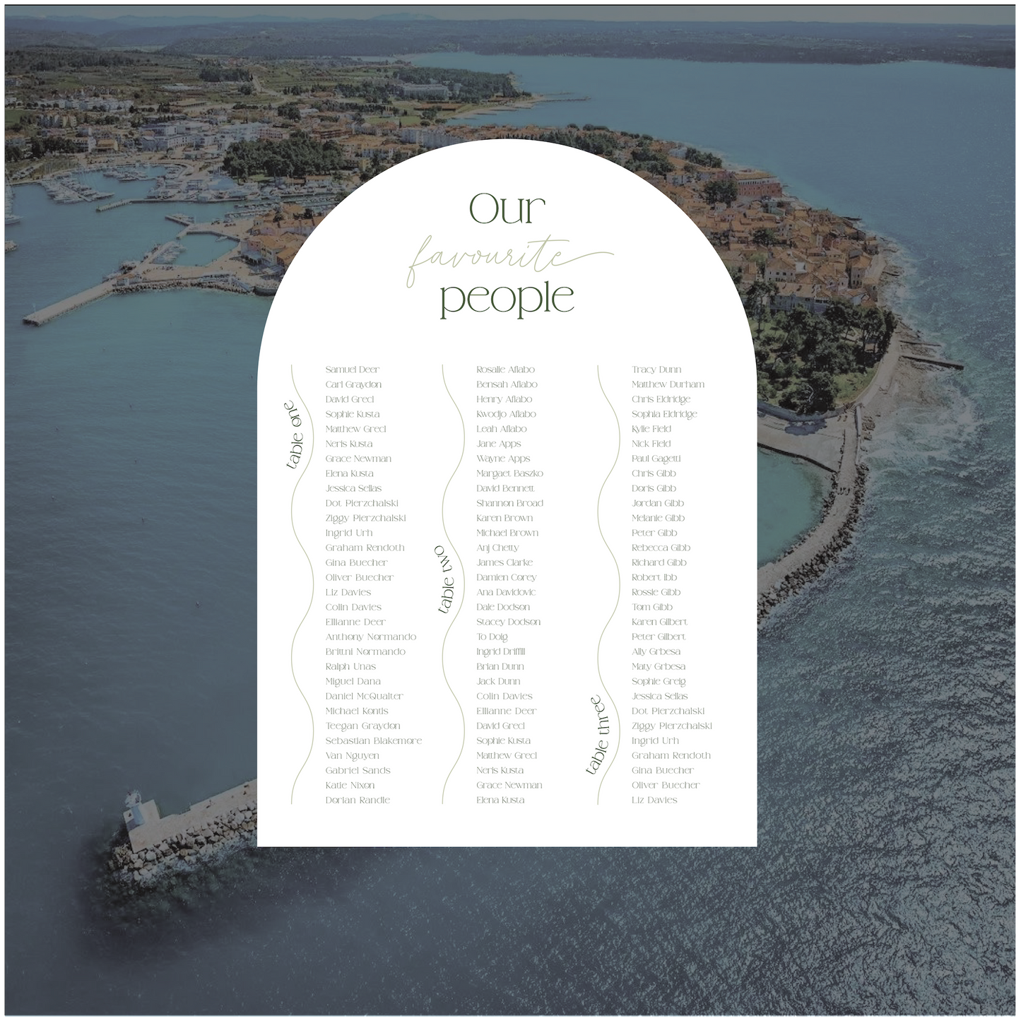 Novigrad Seating Chart