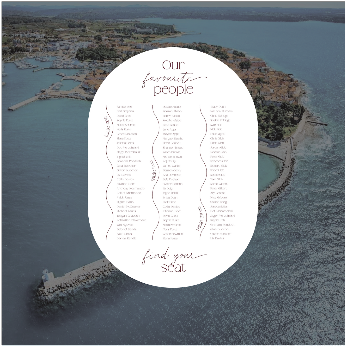 Novigrad Seating Chart