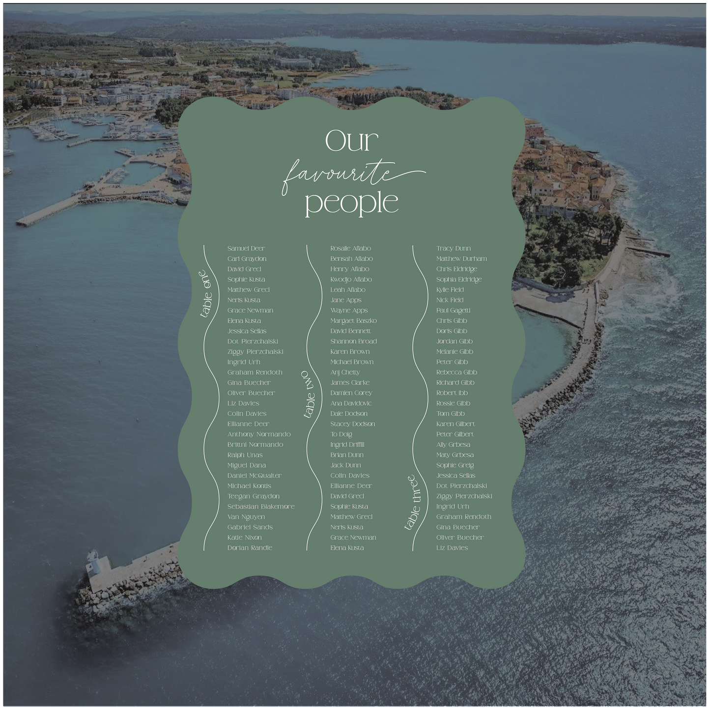 Novigrad Seating Chart