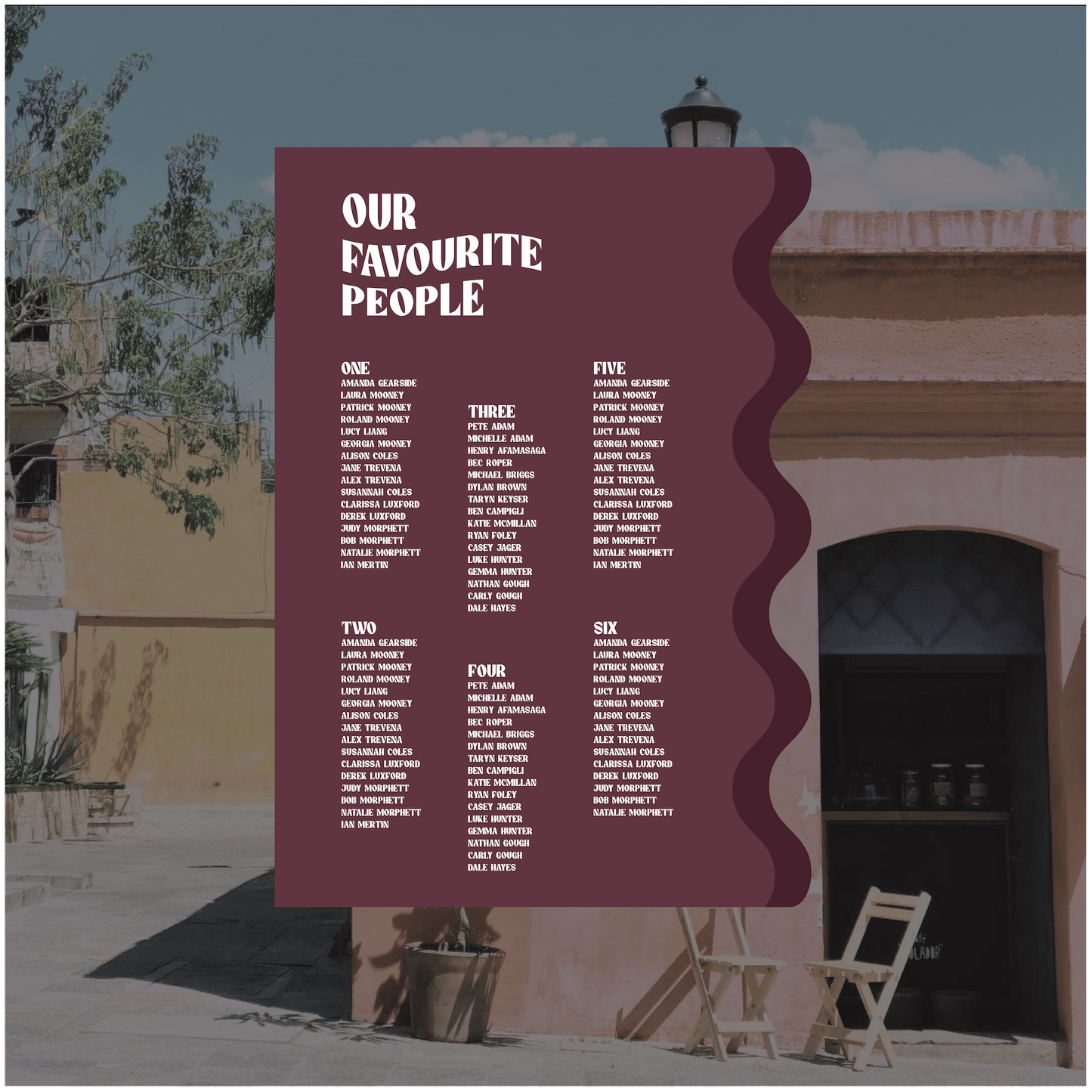 Oaxaca Seating Chart