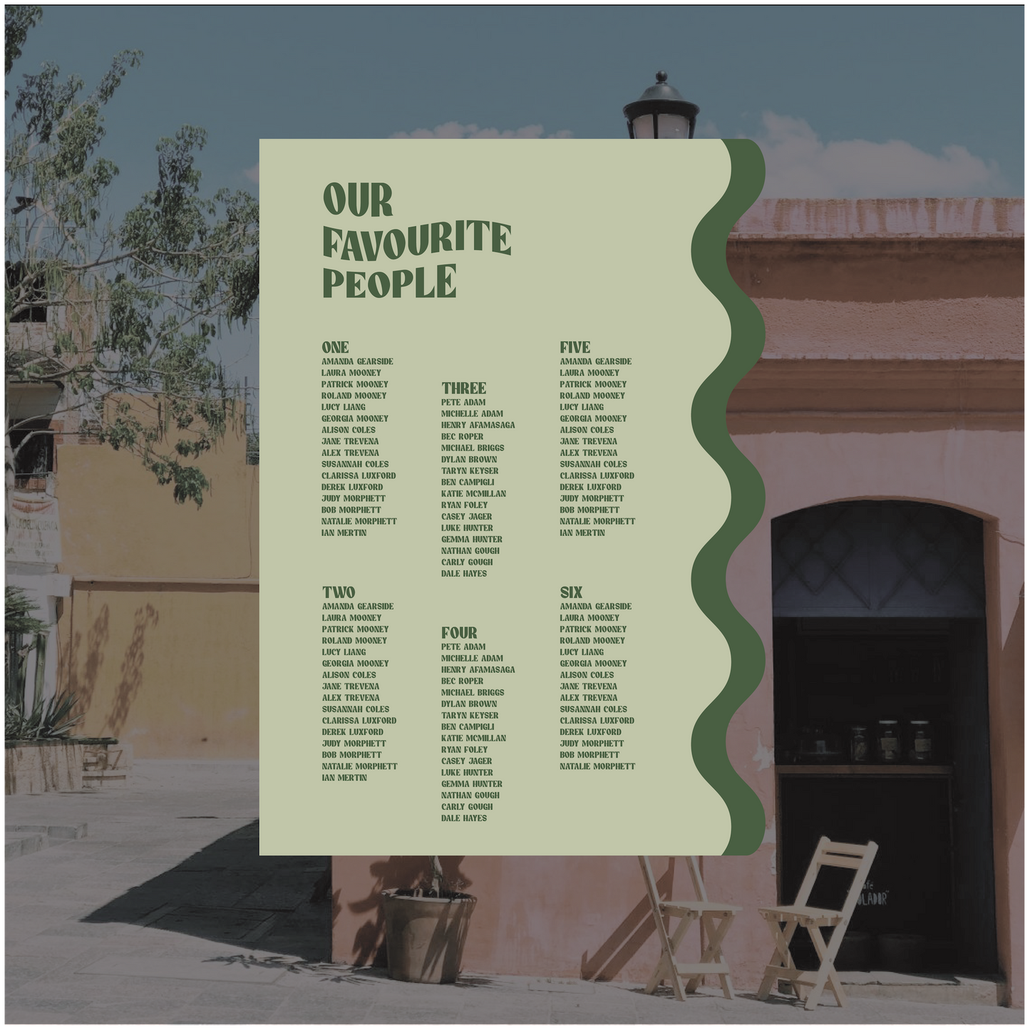 Oaxaca Seating Chart