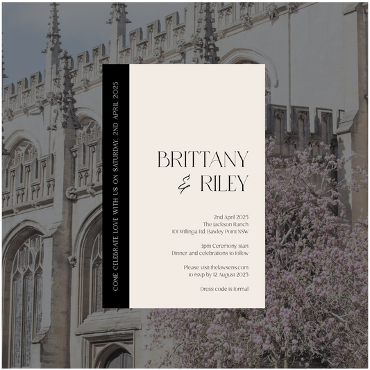 Oxford Stacked Invitation