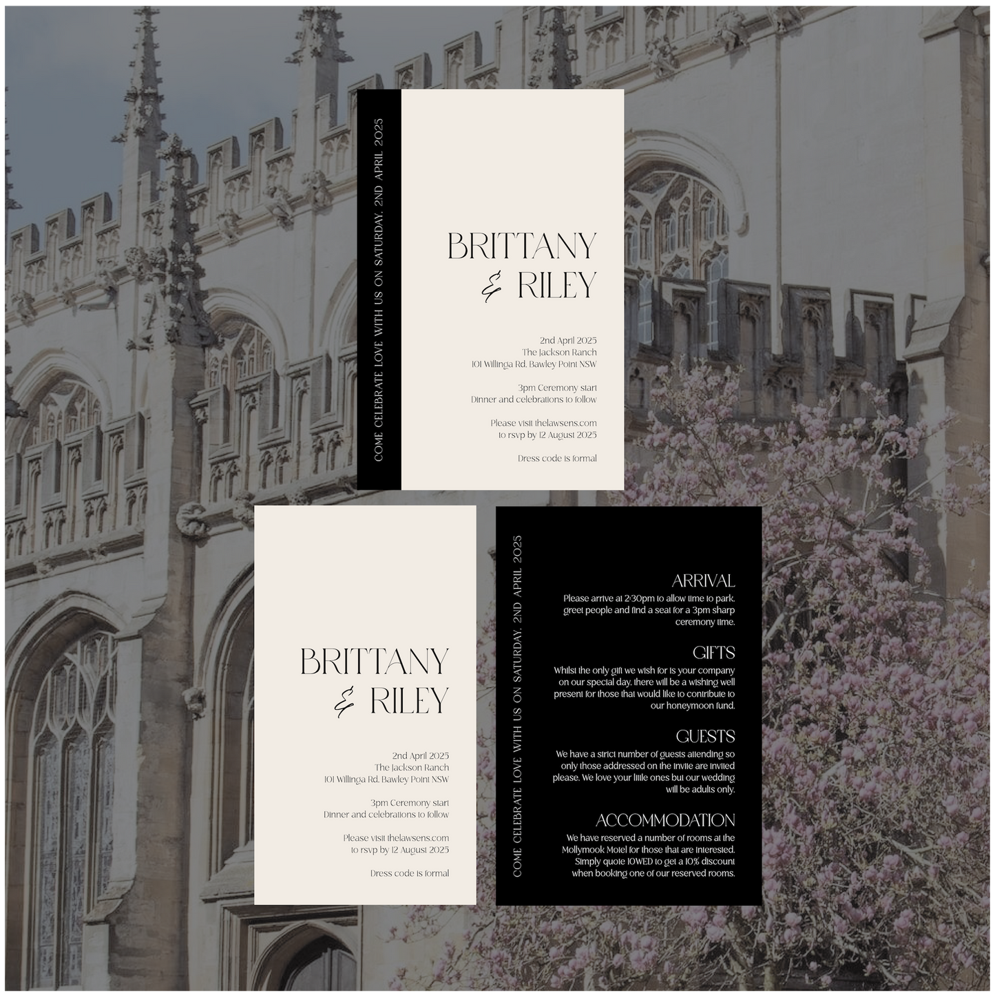 Oxford Stacked Invitation