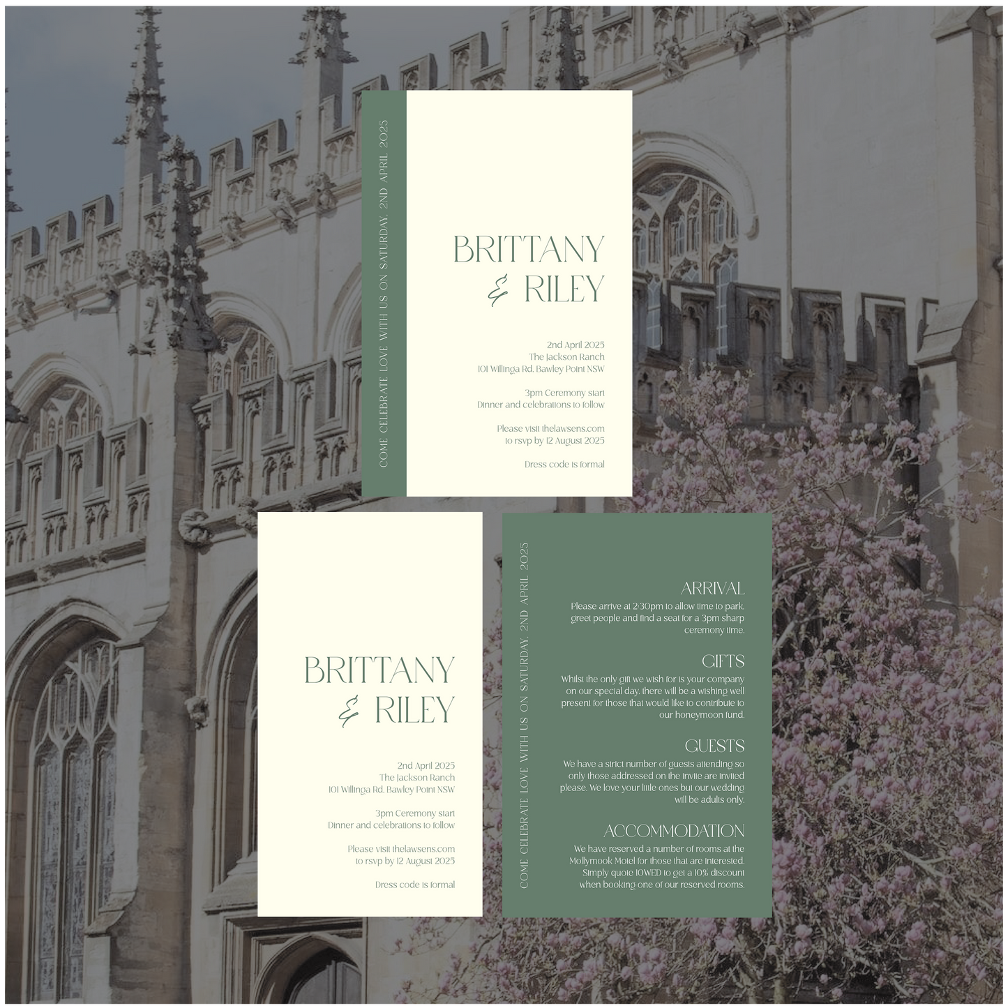 Oxford Stacked Invitation