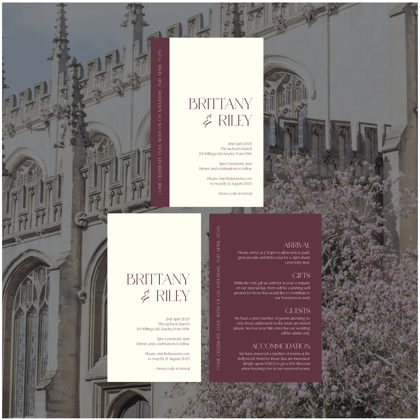 Oxford Stacked Invitation