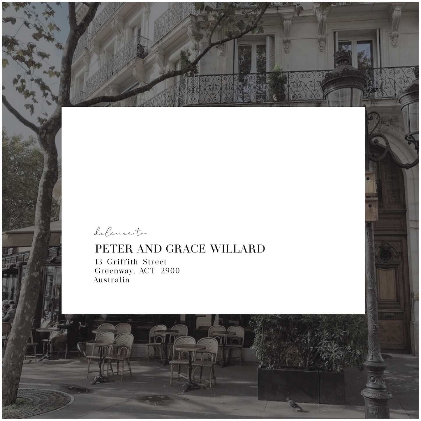 Paris Single Invitation