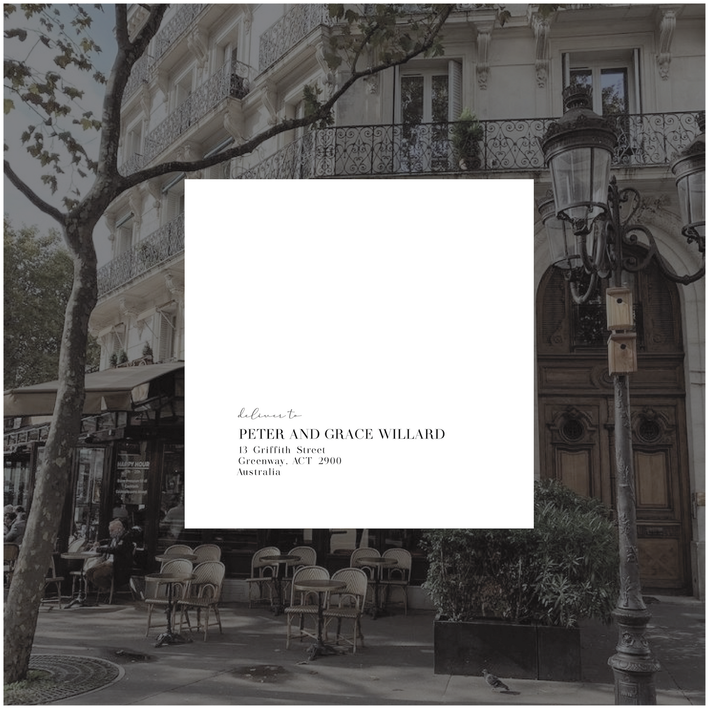 Paris Single Invitation