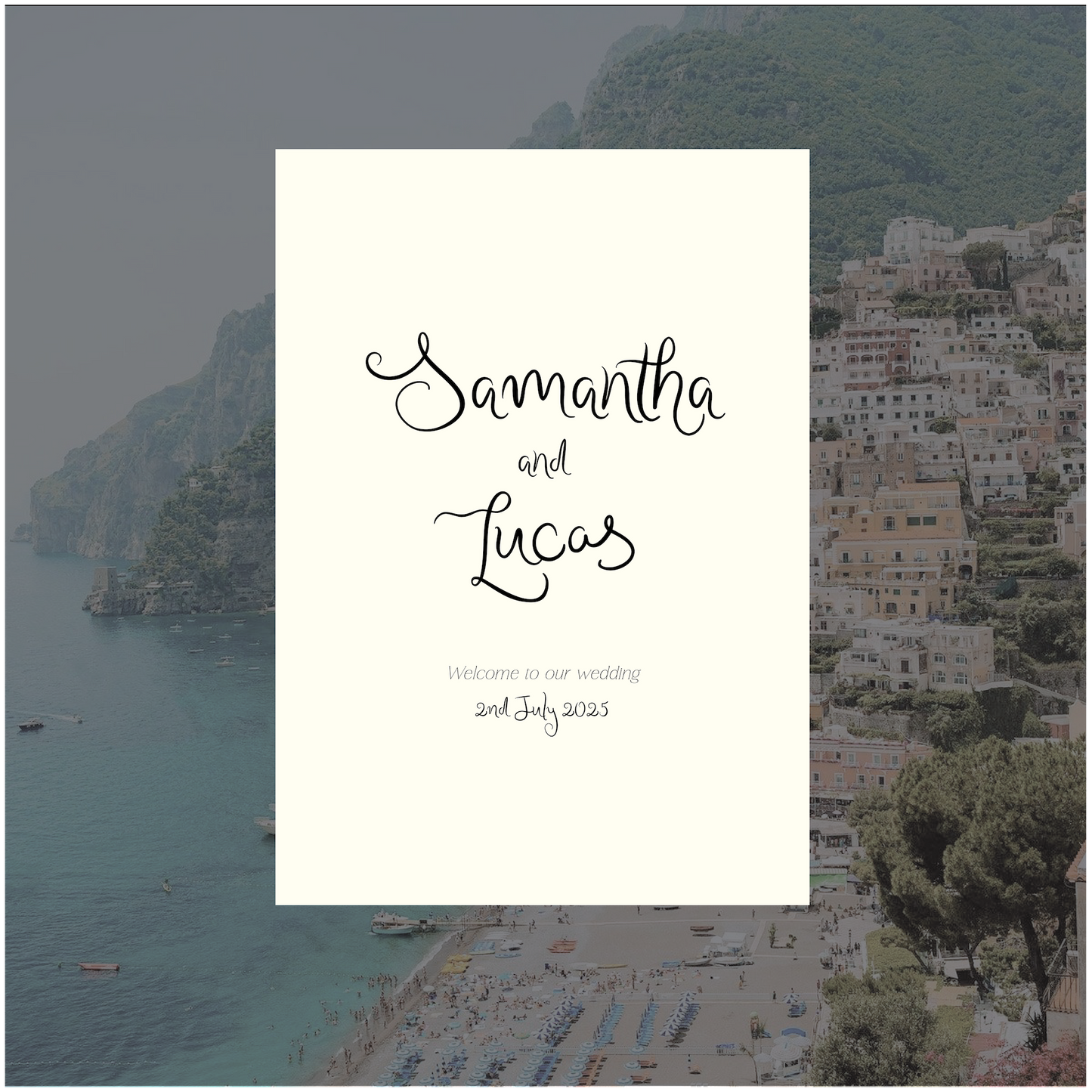 Positano Welcome Sign