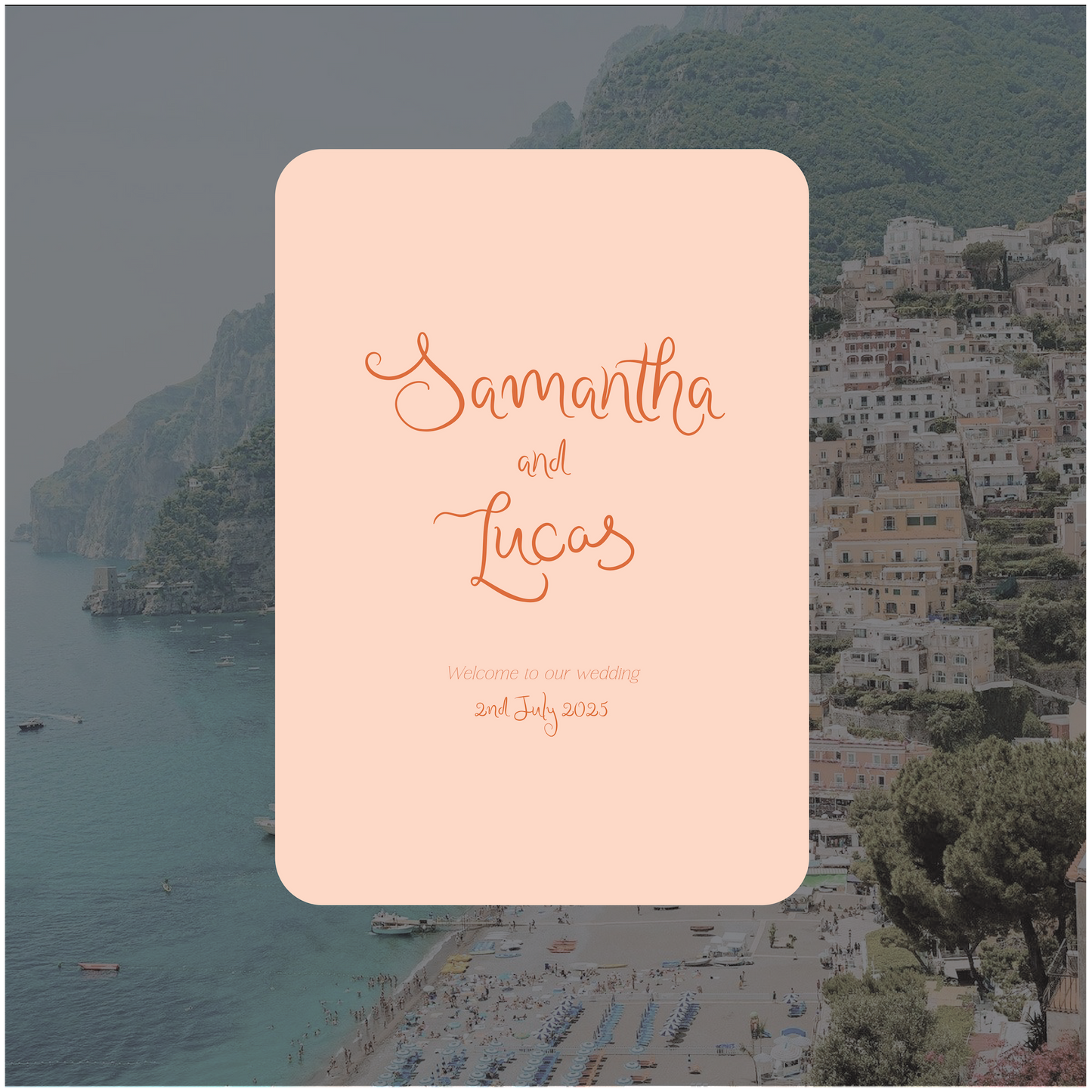 Positano Welcome Sign