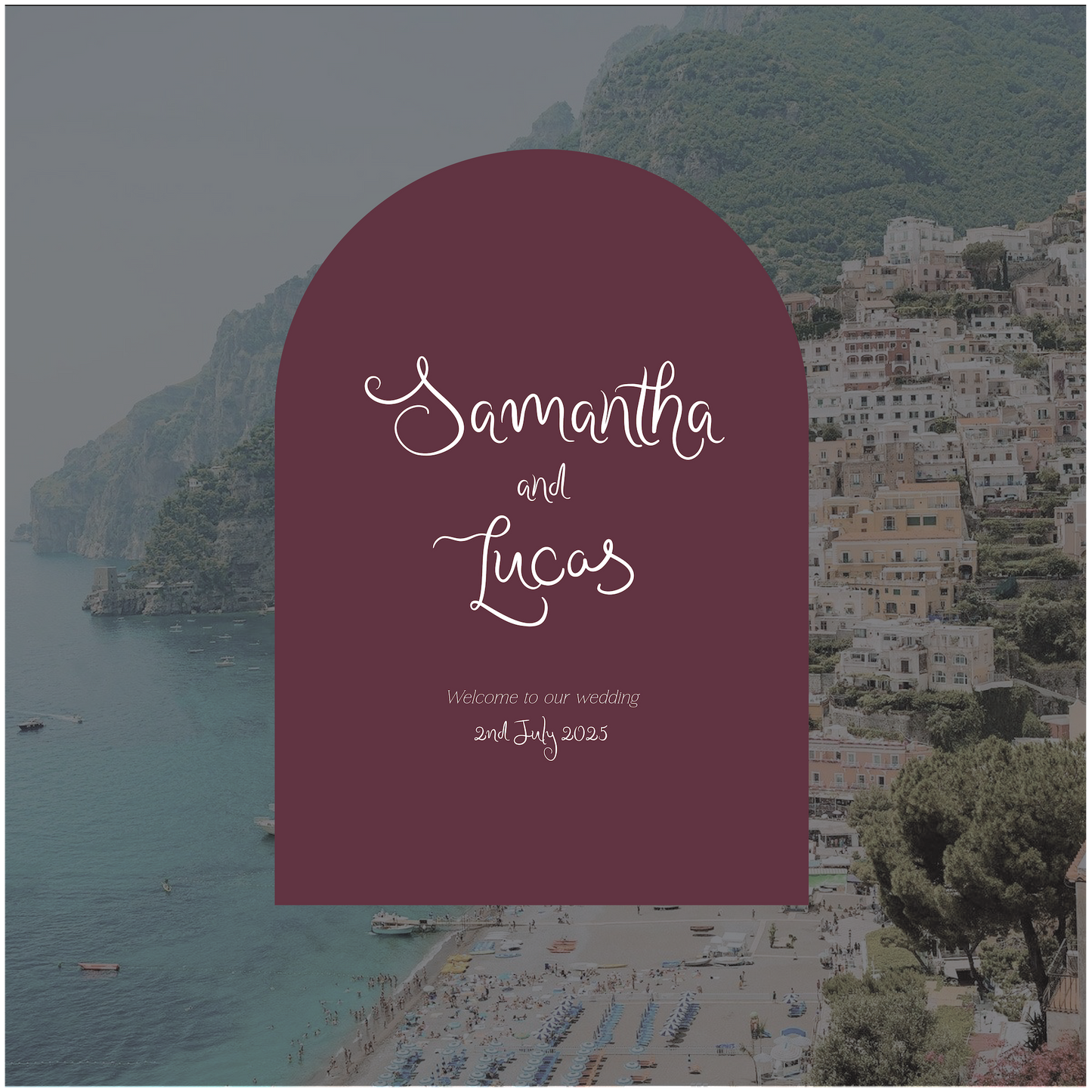 Positano Welcome Sign