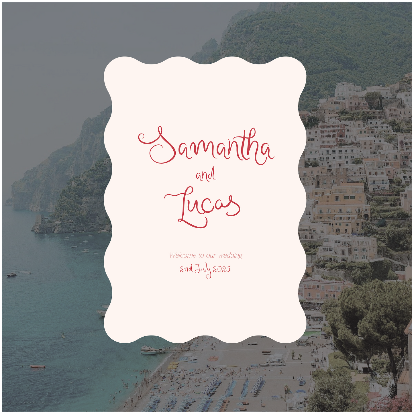 Positano Welcome Sign