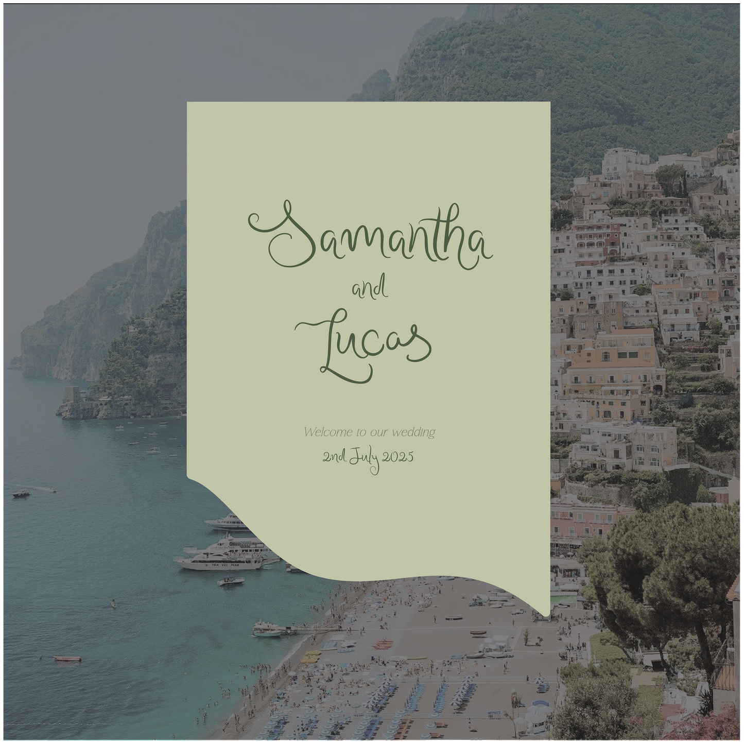 Positano Welcome Sign