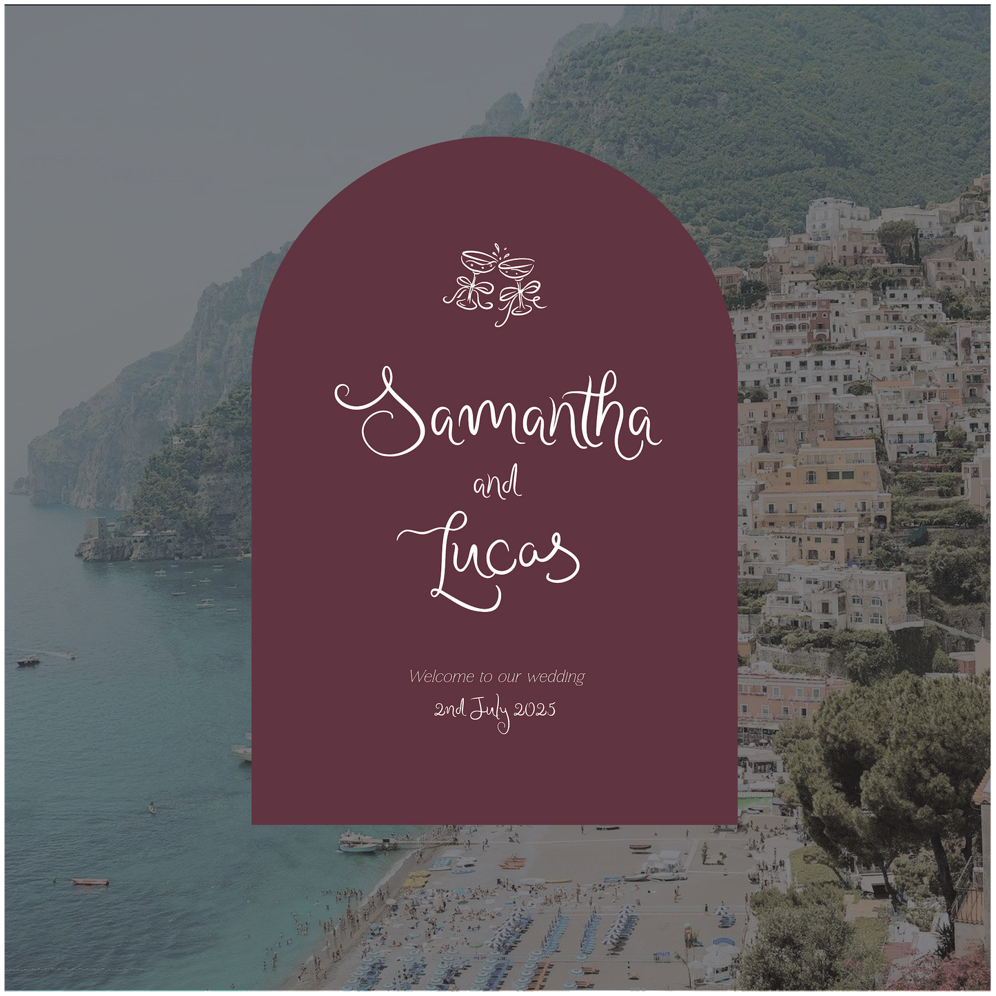 Positano Welcome Sign