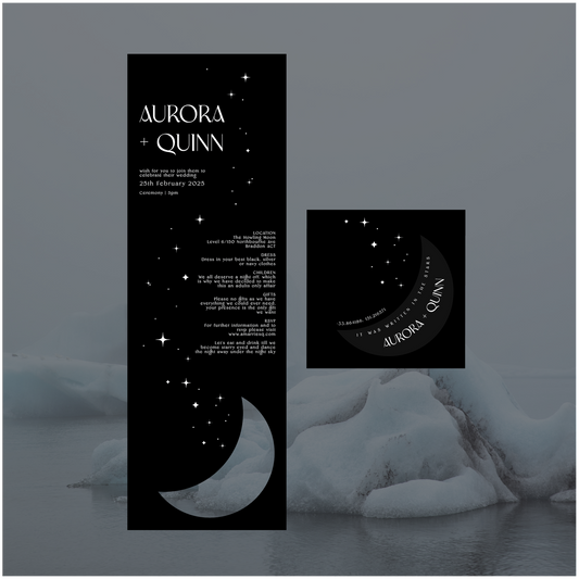 Reykjavik Folded Invitation