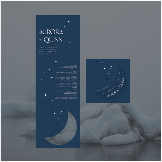 Reykjavik Folded Invitation