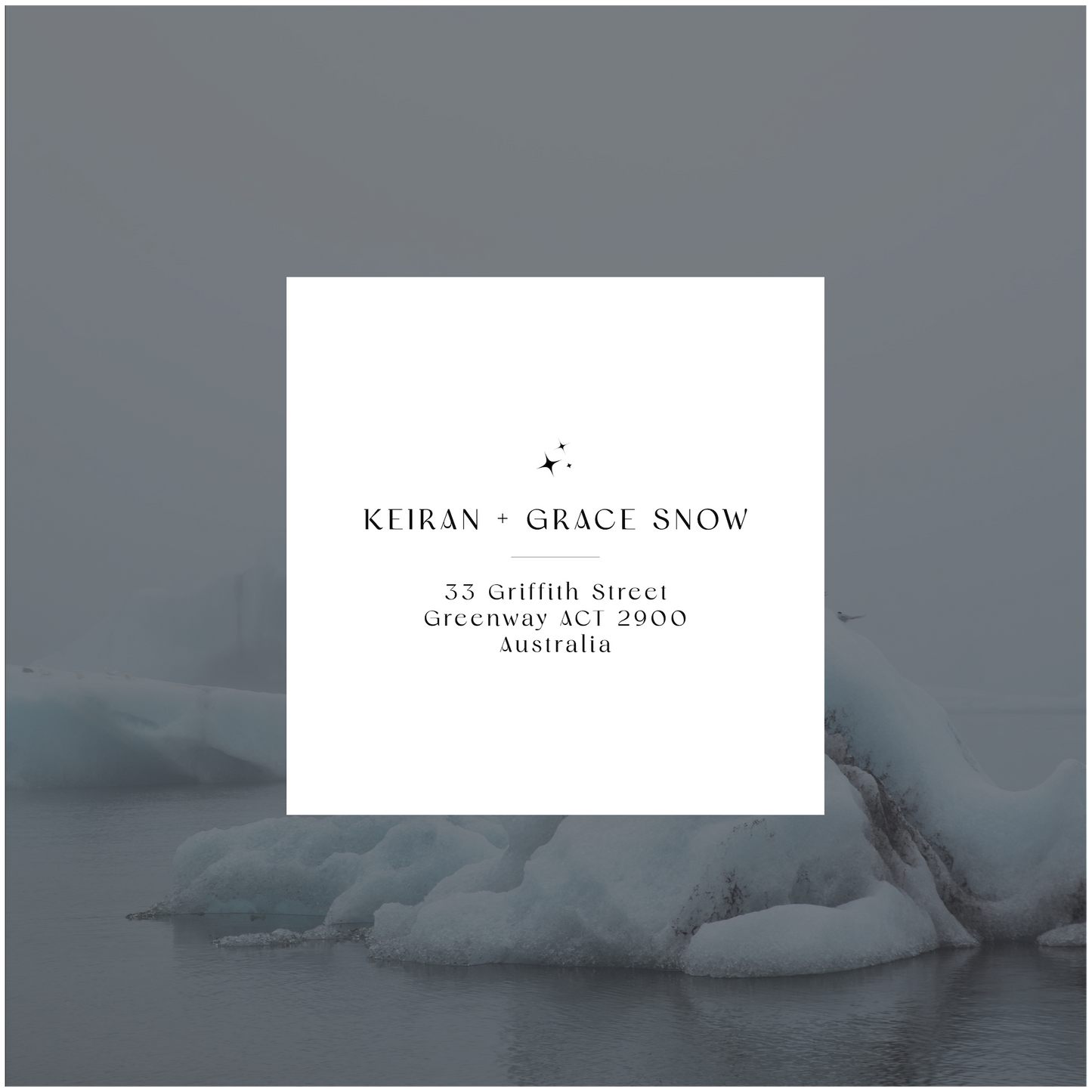 Reykjavik Folded Invitation