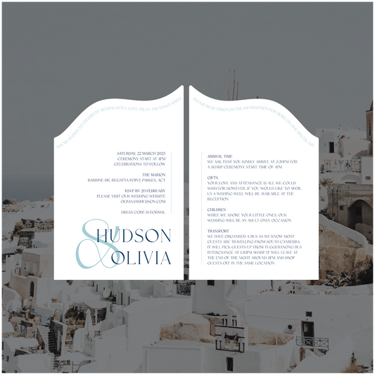 Santorini Single Invitation