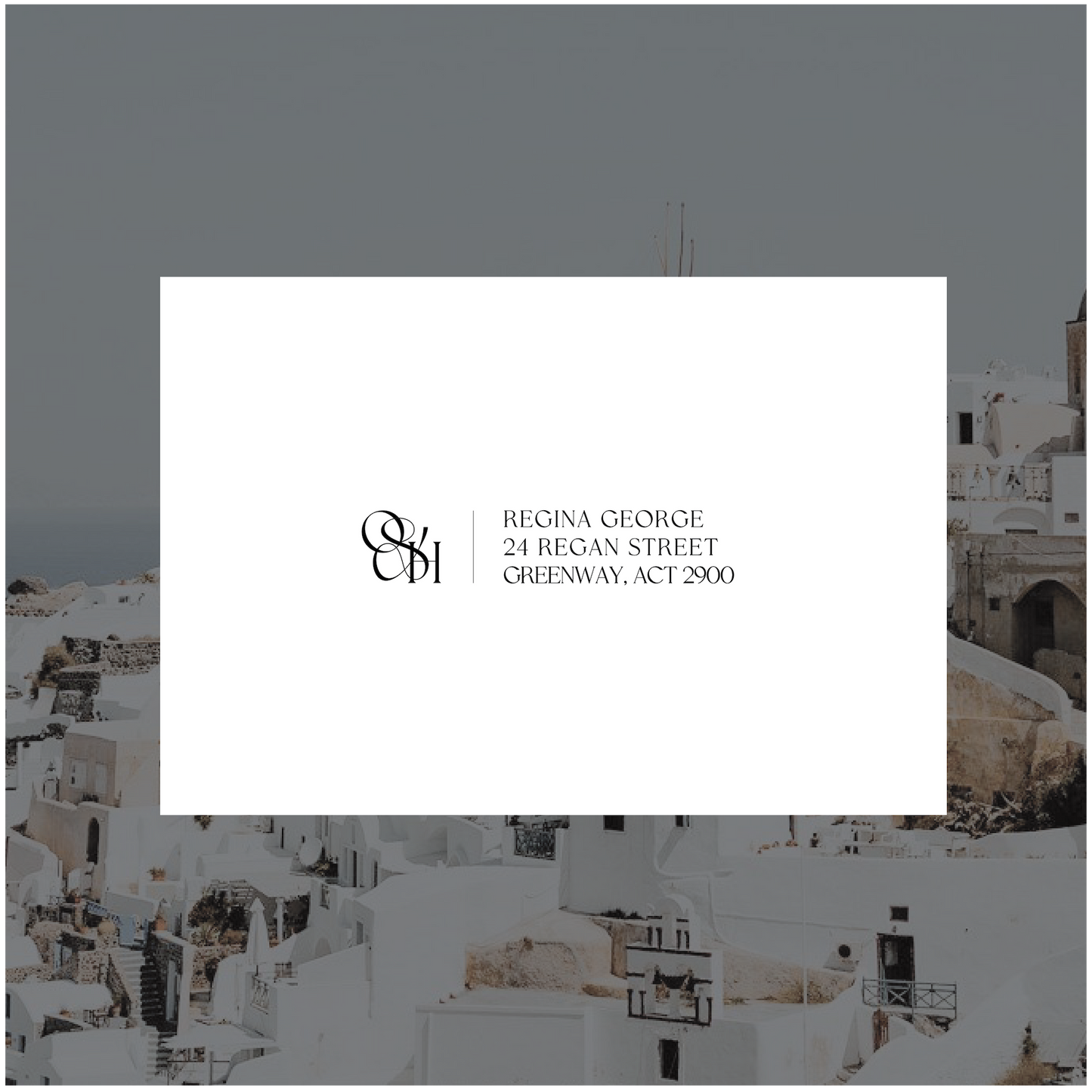 Santorini Single Invitation