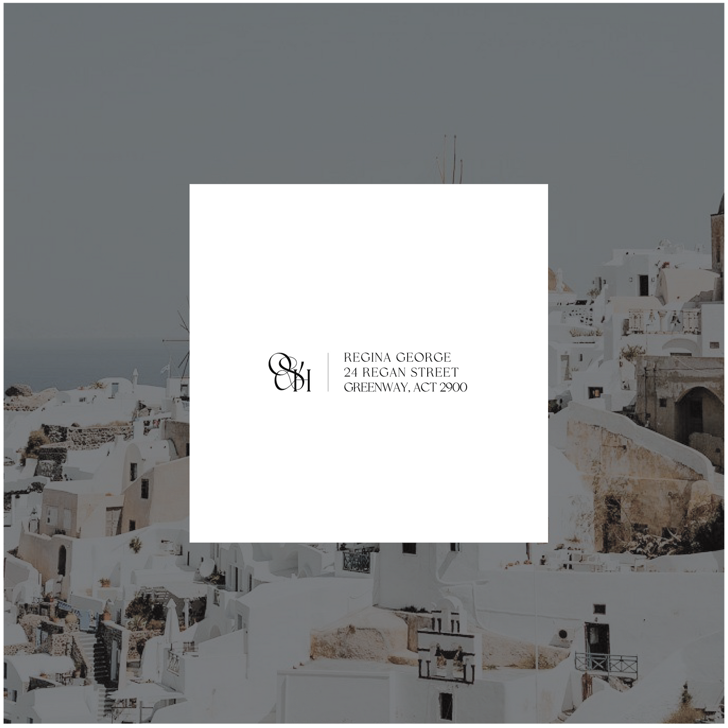 Santorini Single Invitation