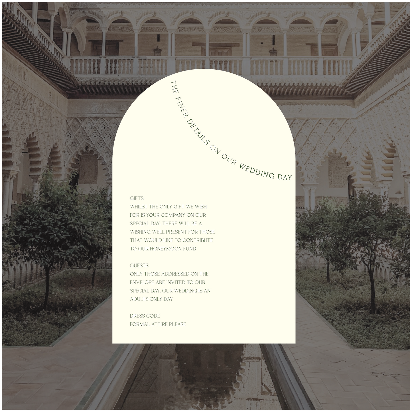 Seville Single Invitation