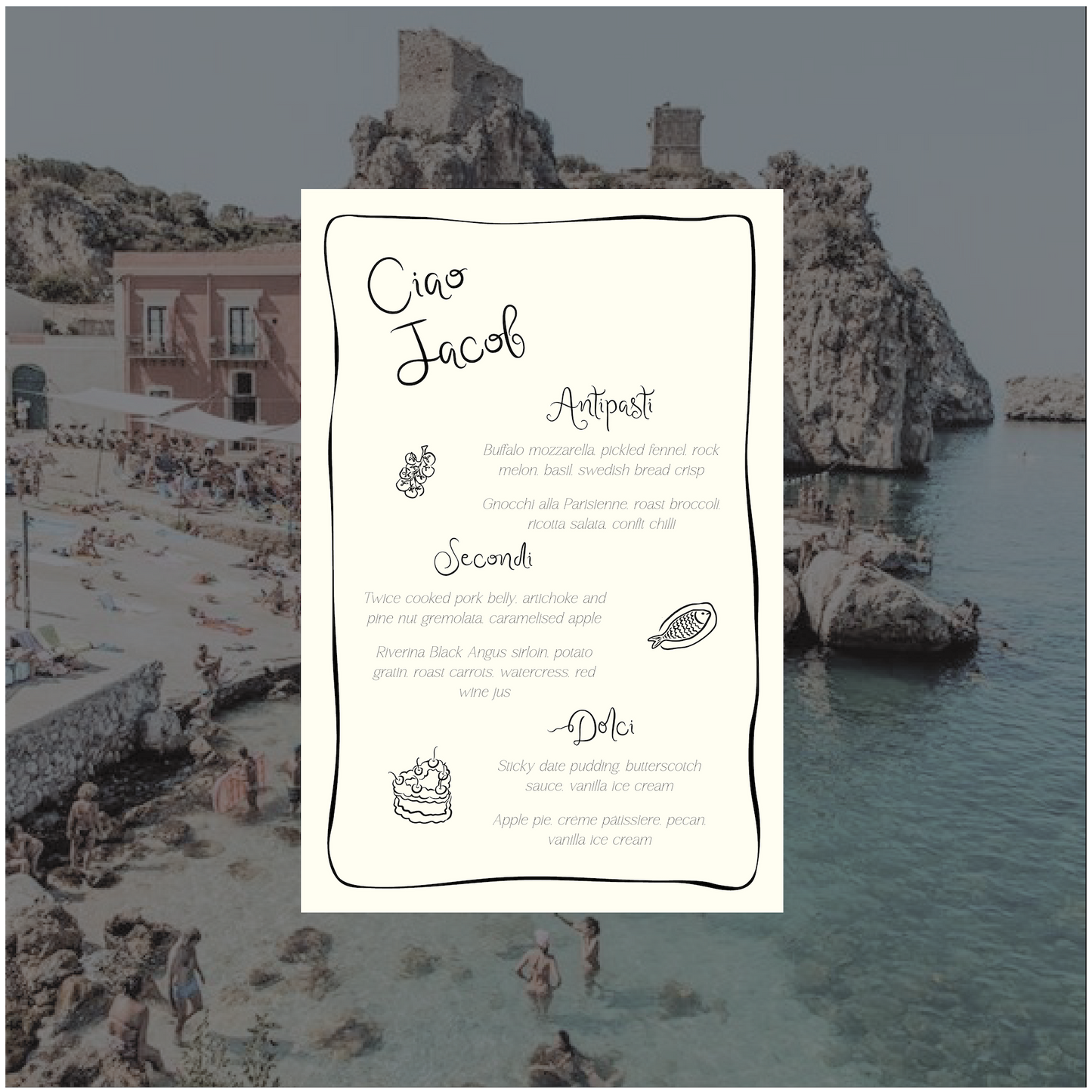 Sicily Menu